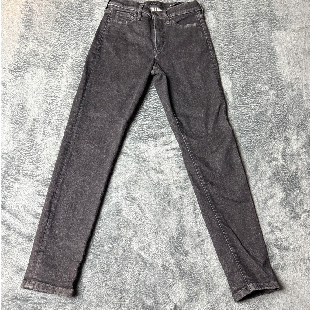 Banana Republic High-Rise Skinny Jeans Black Wash Denim Womens Size 2